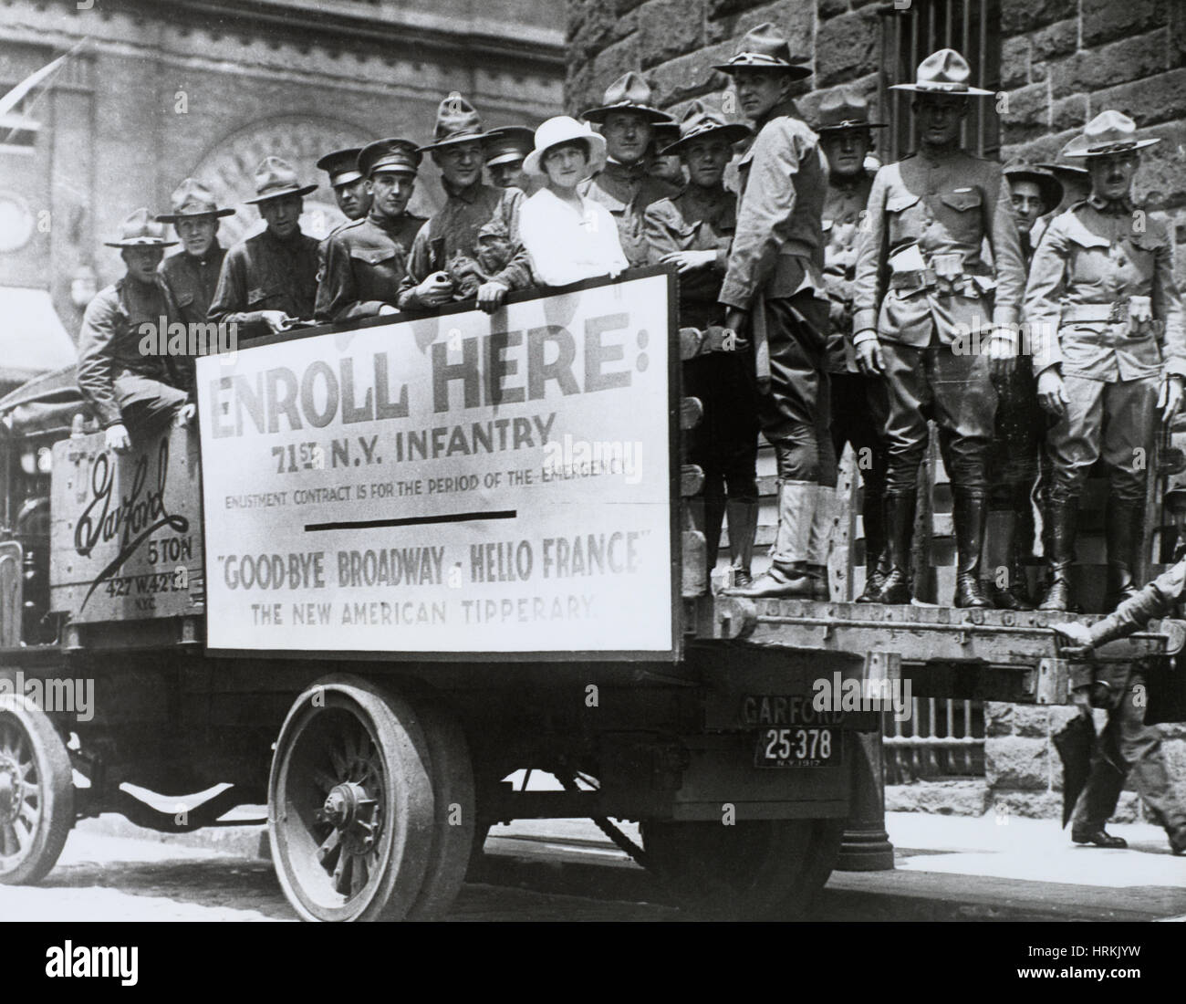 WWI, Recruiting Truck Stock Photo
