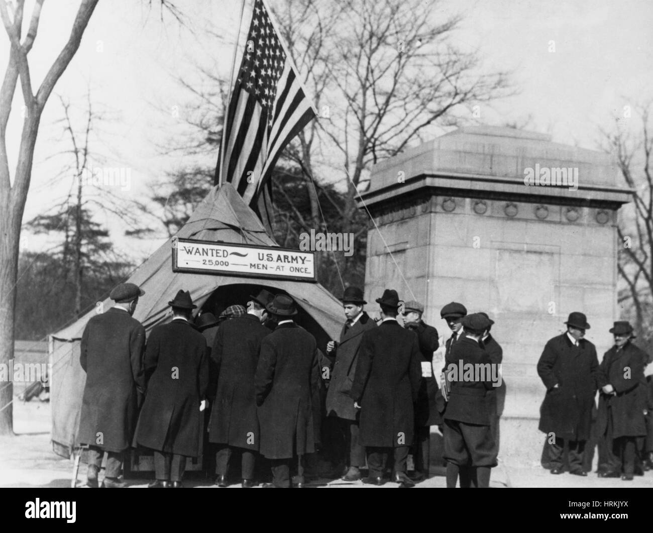 WWI, Recruiting in Central Park Stock Photo