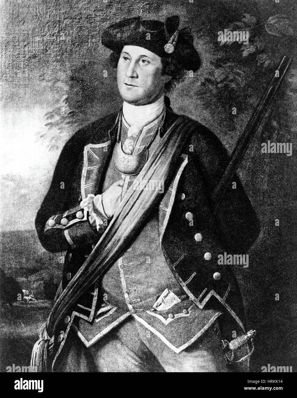 George Washington, Virginia Colonel, 1772 Stock Photo