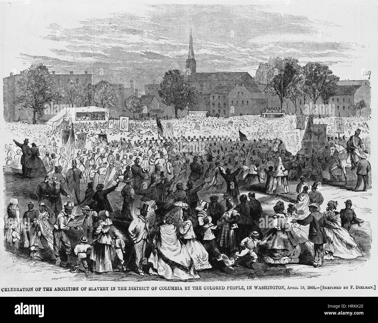 Abolition of Slavery, 1866 Stock Photo