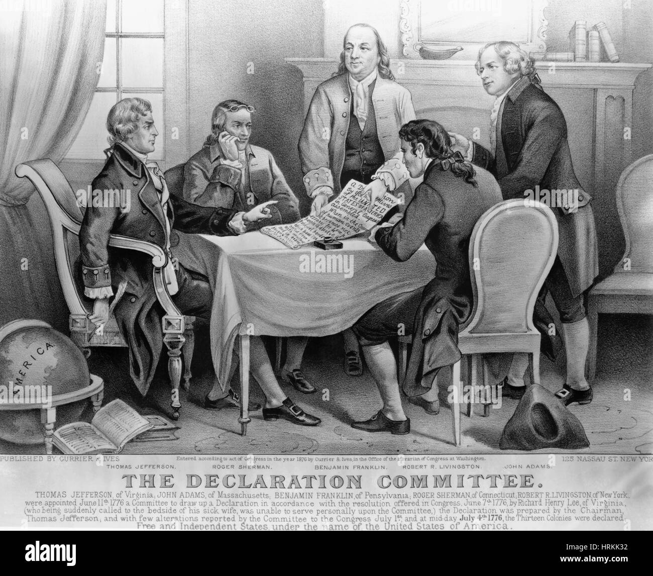 The Declaration of Independence Stock Photo