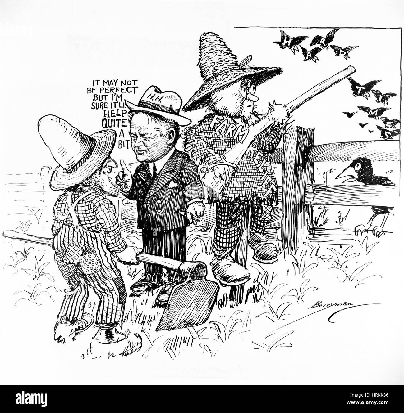 Herbert Hoover 'Farm Relief' Stock Photo