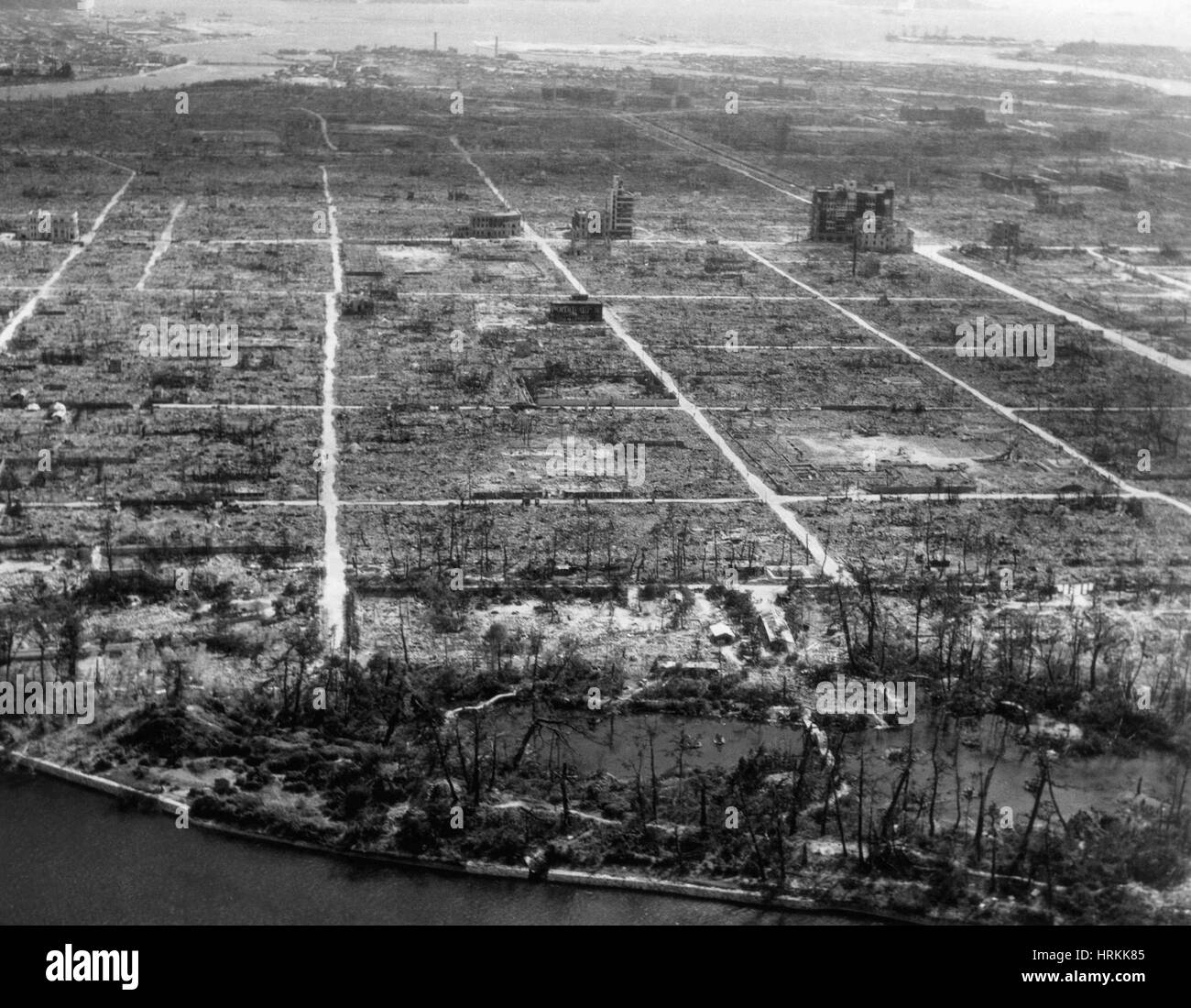 Atomic Bomb Destruction, Hiroshima Stock Photo