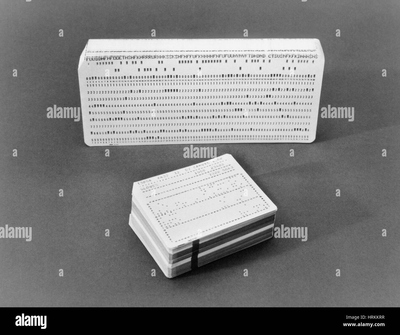 IBM Punch Cards Stock Photo