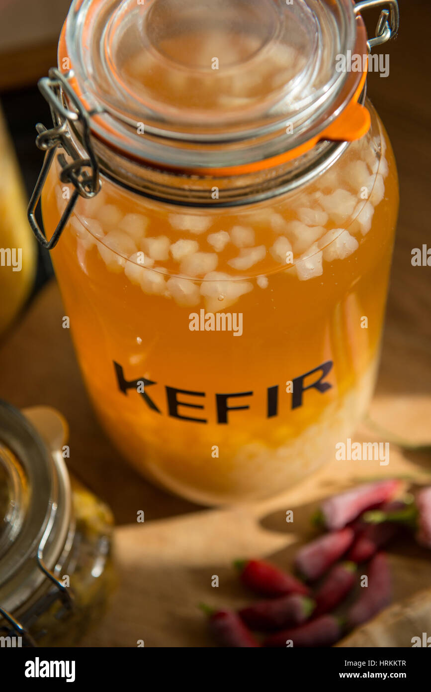 Homemade water kefir Stock Photo Alamy