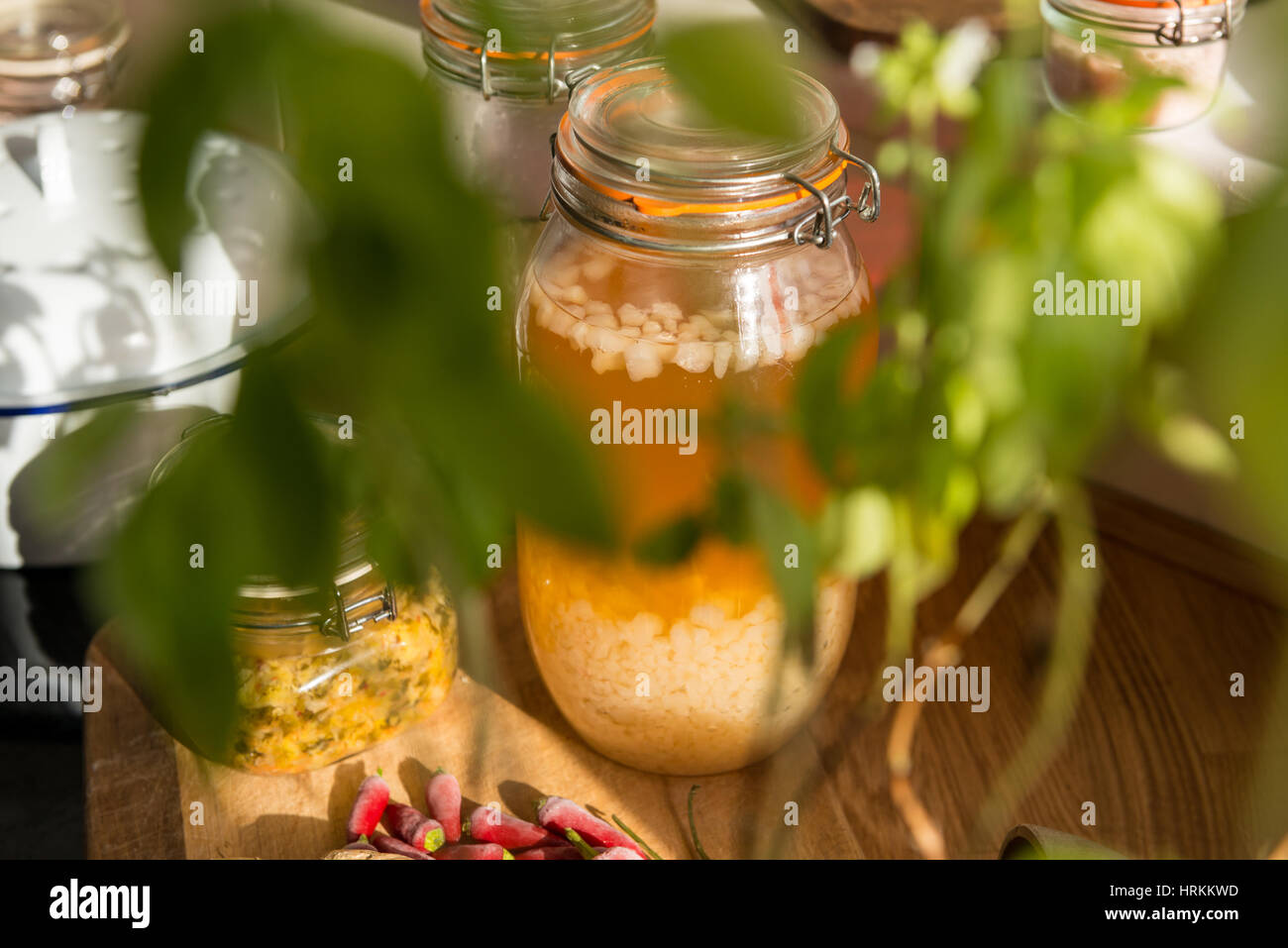 Homemade water kefir Stock Photo Alamy