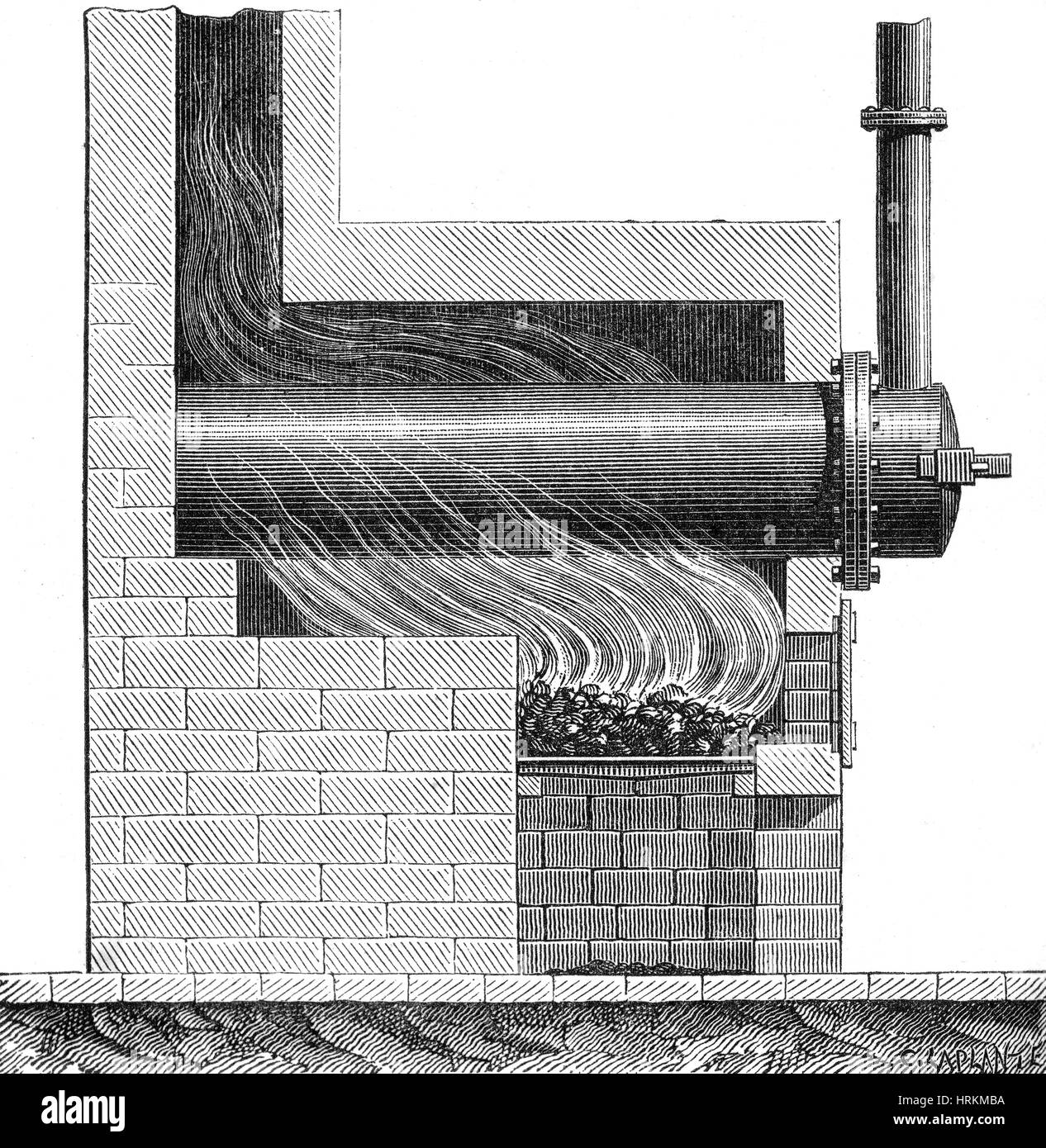Murdoch Machine for Coal Gas Distillation, 1790s Stock Photo