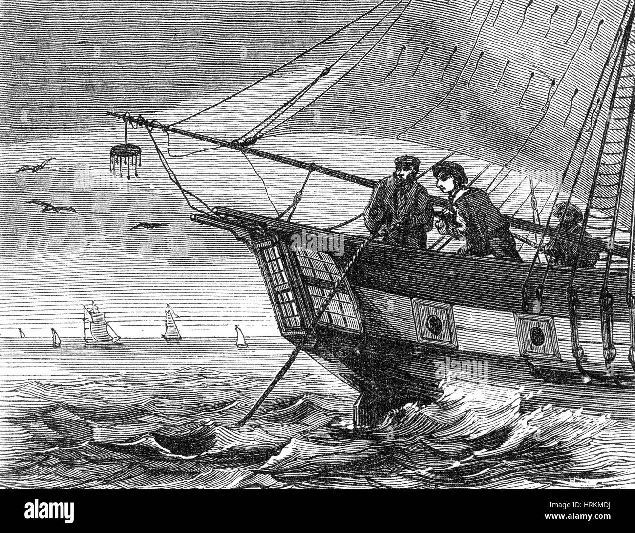 Dover to Calais Telegraph Wire, 1850 Stock Photo