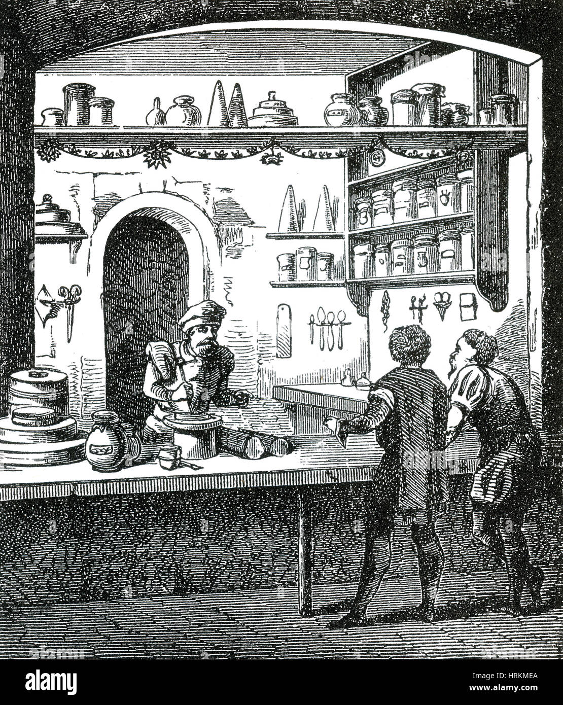 Medieval Apothecary Stock Photo Alamy