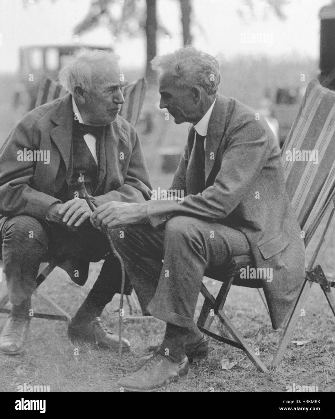 Henry Ford and Thomas Edison, American Inventors Stock Photo