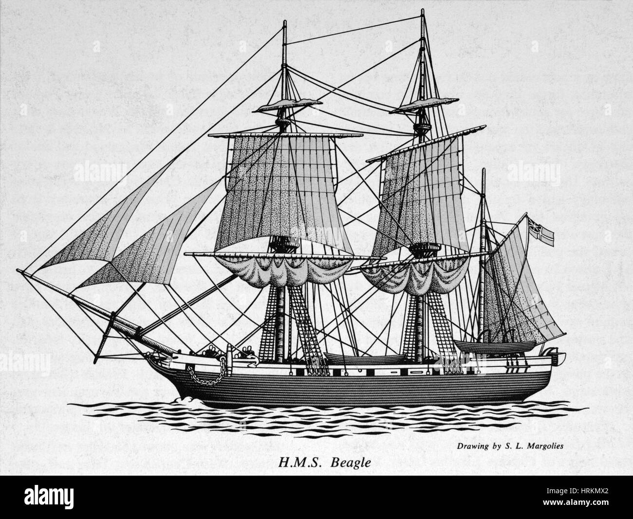 HMS Beagle Stock Photo