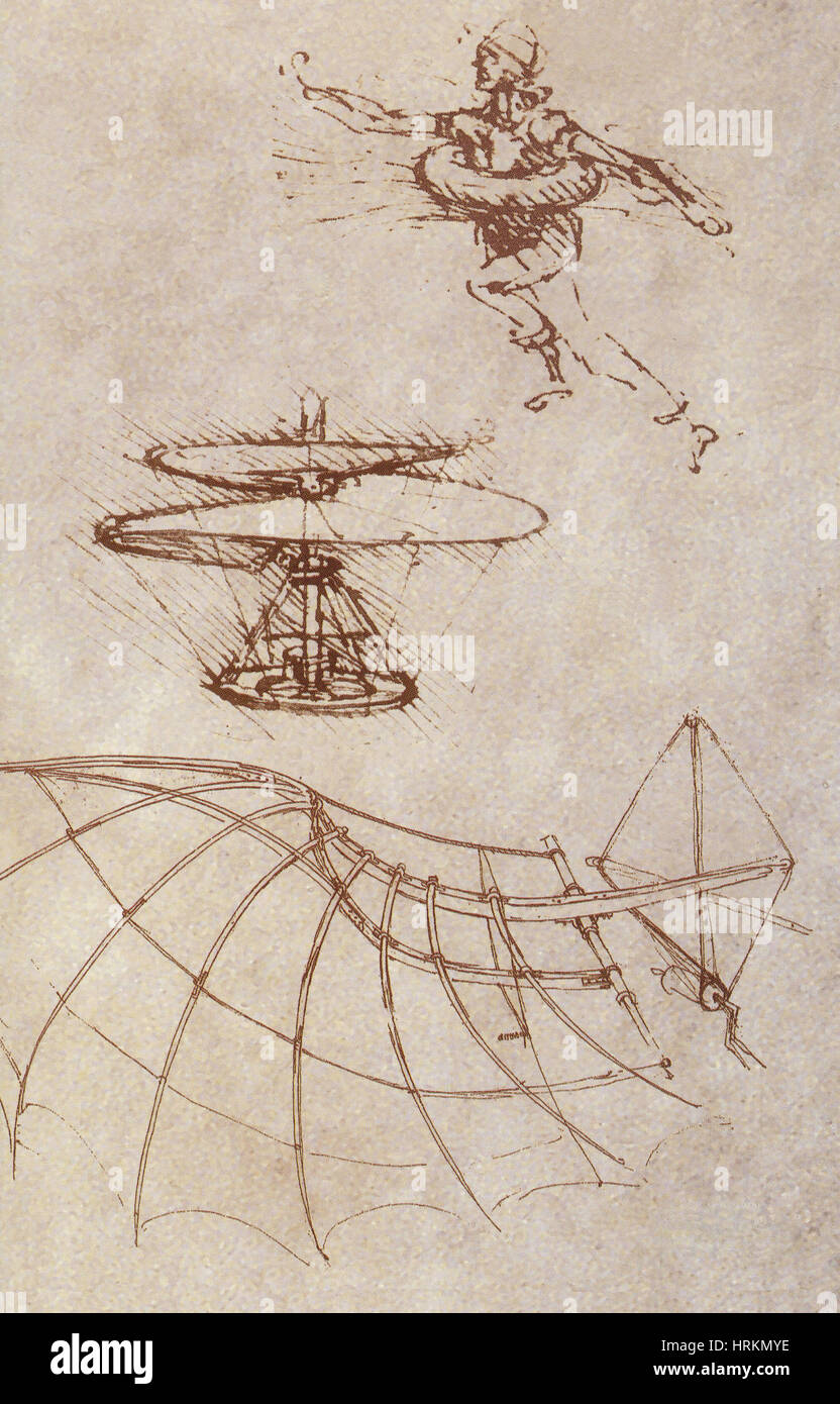 Da Vinci Inventions, 15th Century Stock Photo