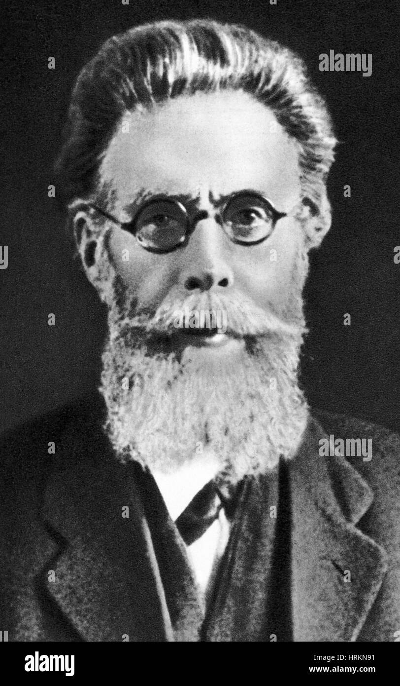 Wilhelm Roentgen, German Physicist Stock Photo