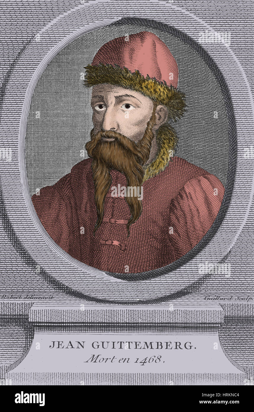 Johannes Gutenberg, German Inventor and Publisher Stock Photo