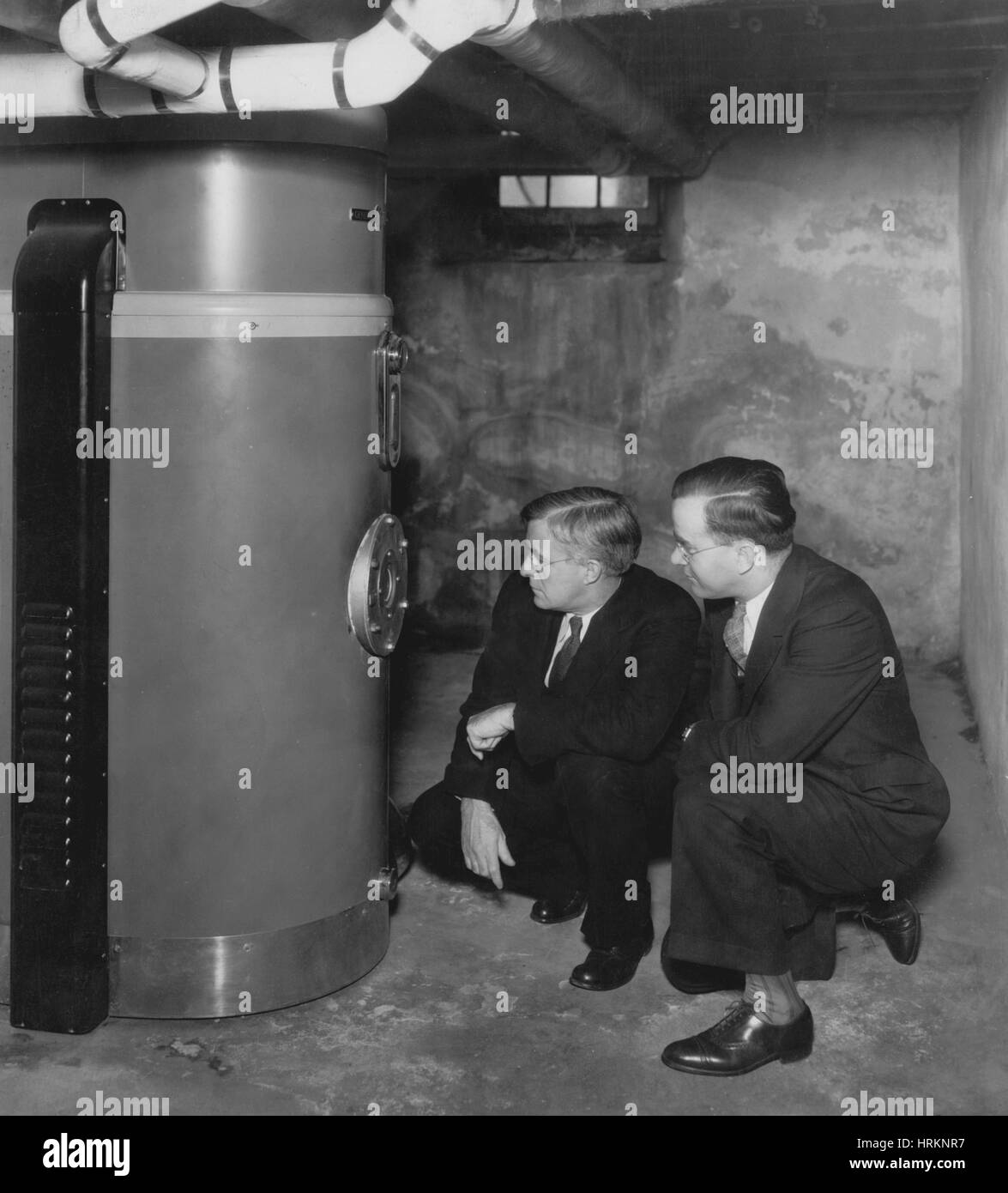 Langmuir with GE Furnace, 1933 Stock Photo