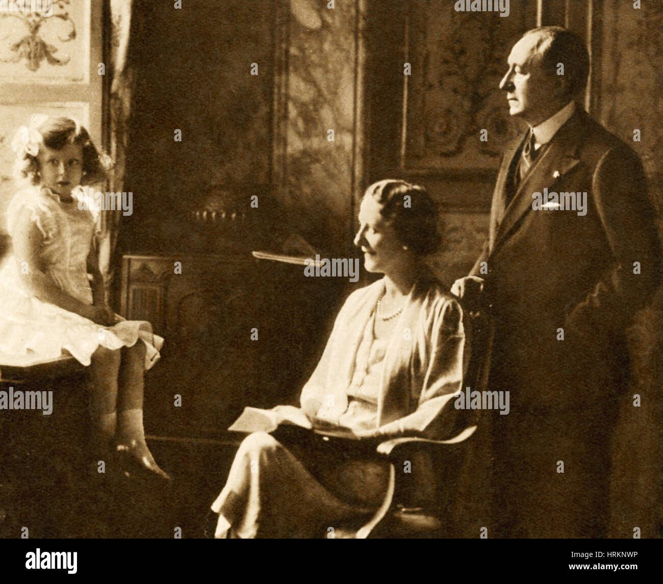 Guglielmo Marconi and Family Stock Photo