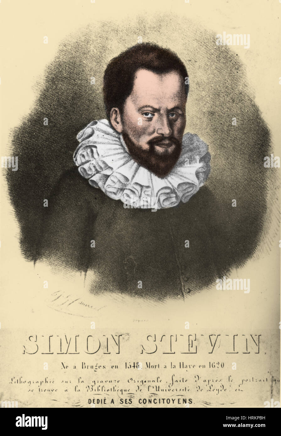 Simon Stevin, Flemish Mathematician Stock Photo