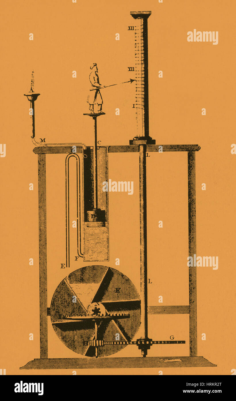 Water Clock Diagram Stock Photo Alamy