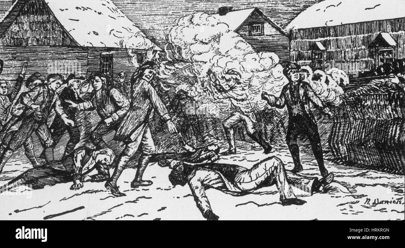Boston Massacre, 1770 Stock Photo