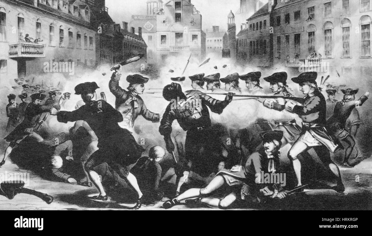 Boston Massacre, 1770 Stock Photo