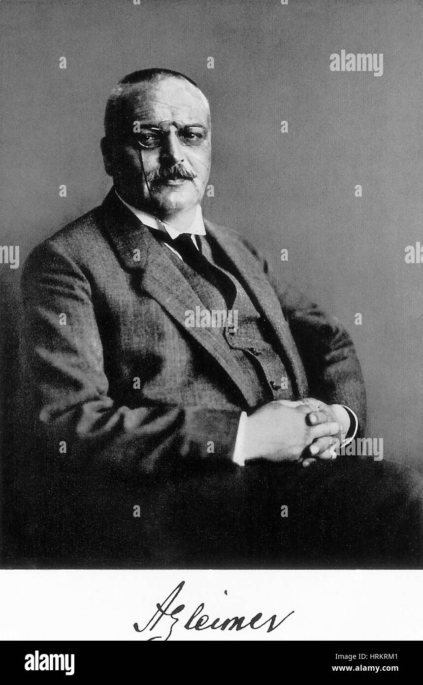 Alois Alzheimer, German Neuropathologist Stock Photo