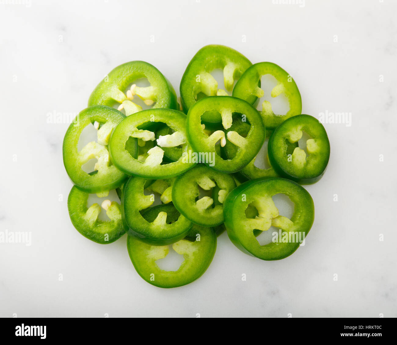 Cut jalapeno slices Stock Photo Alamy
