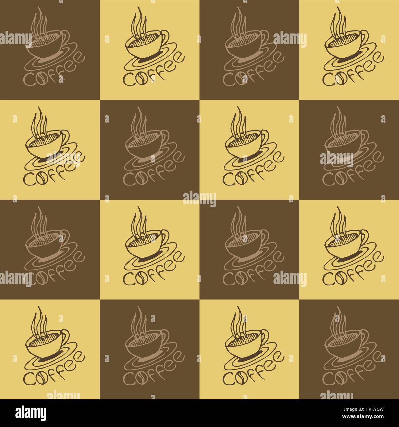 Coffee Seamless Pattern Stock Vector