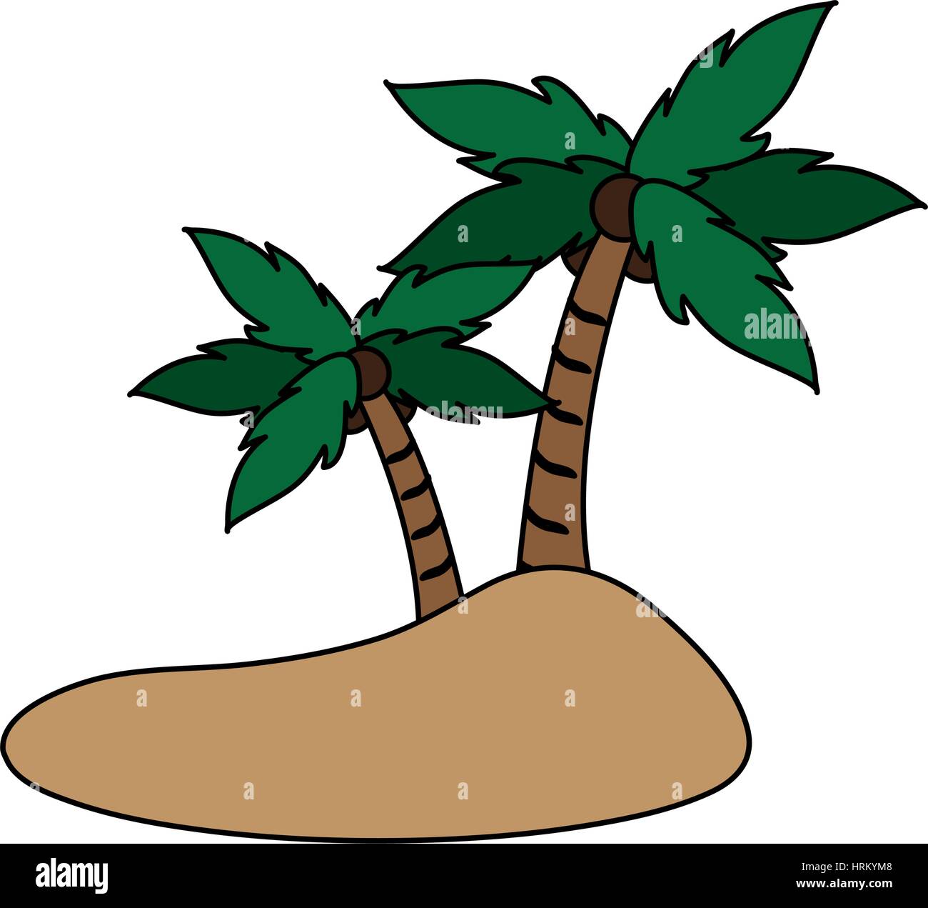 island with palm trees icon image Stock Vector Image & Art - Alamy