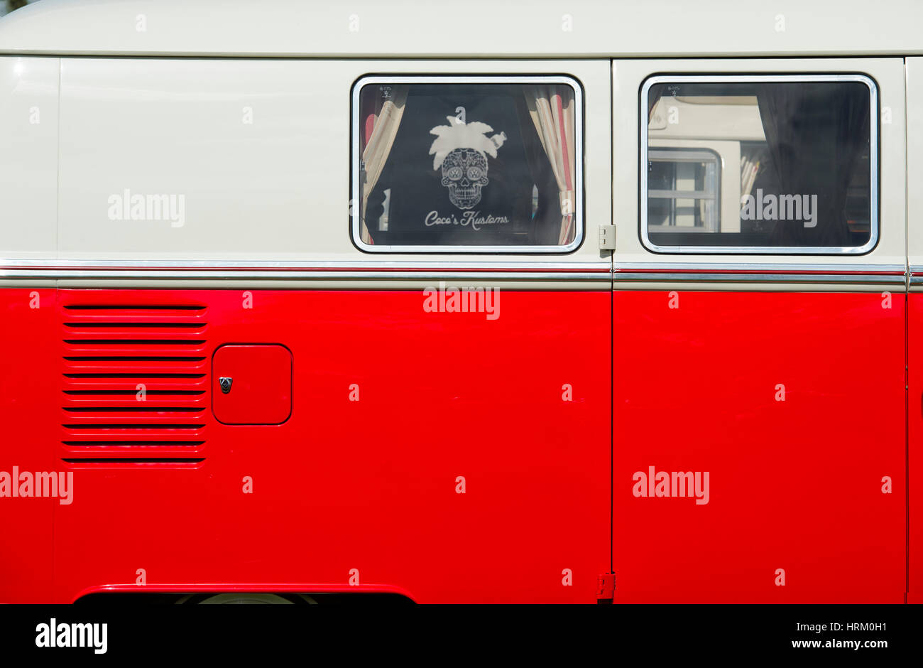 VW Volkswagen camper van at a VW show. England Stock Photo - Alamy