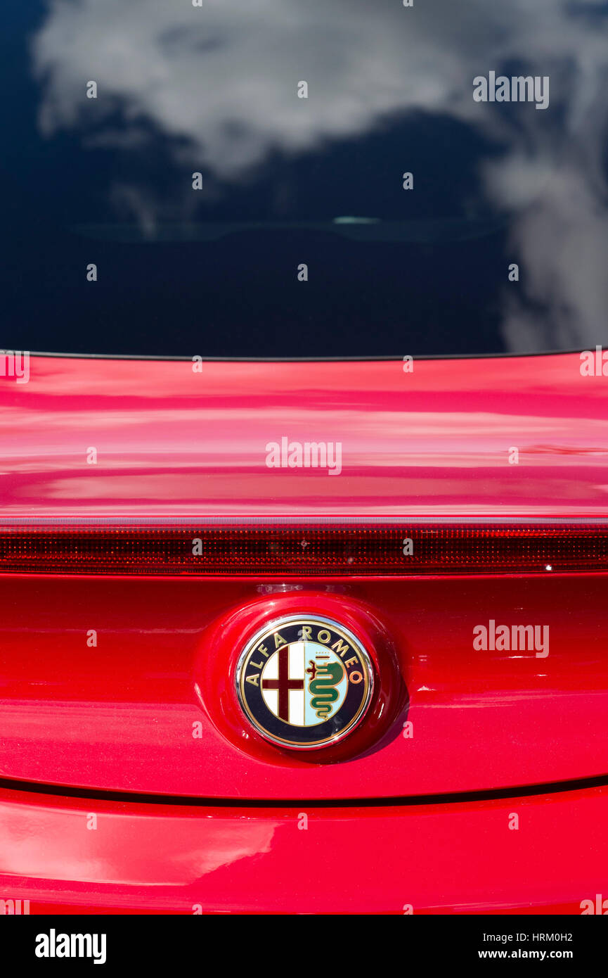 Alfa Romeo 4c TBi rear end abstract Stock Photo