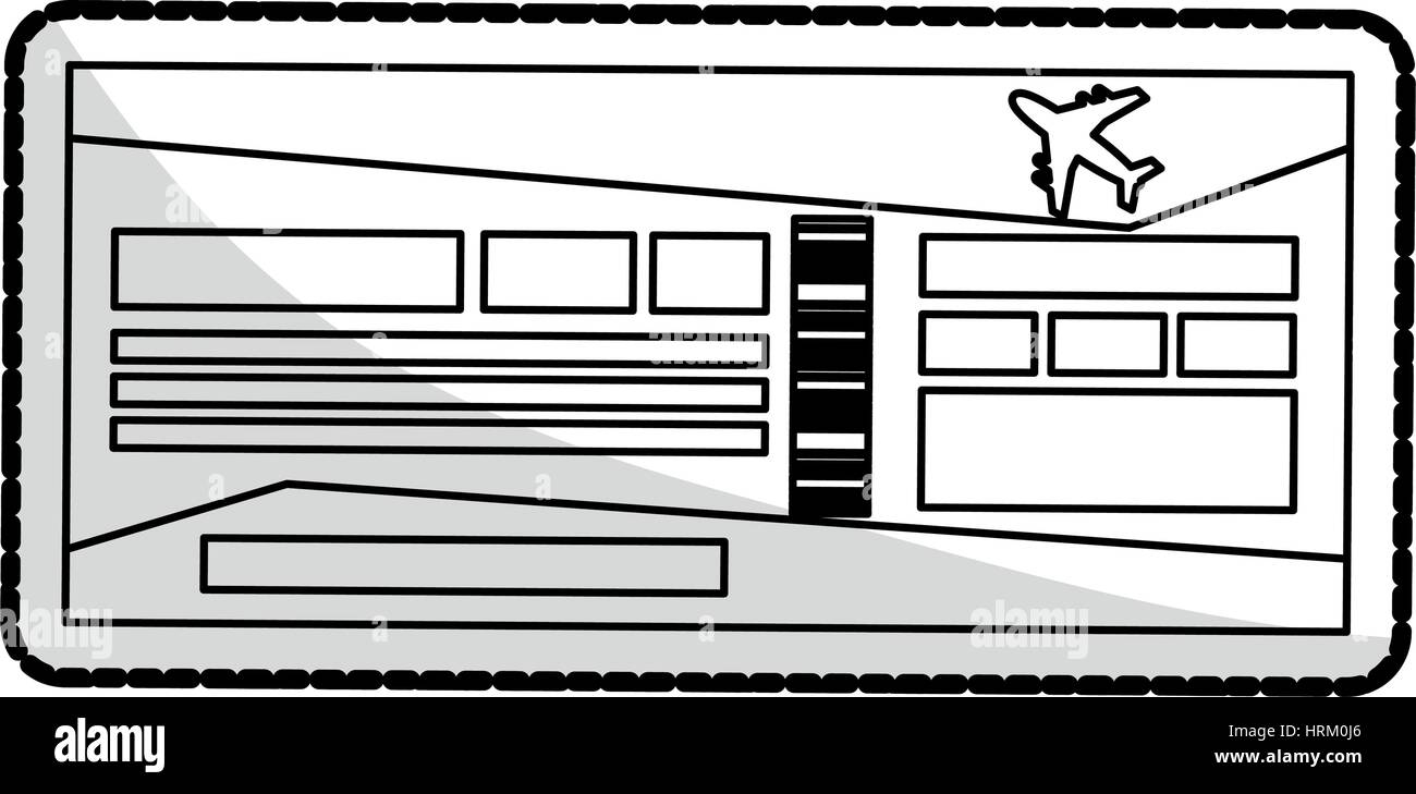 boarding pass or ticket icon image Stock Vector Image & Art - Alamy