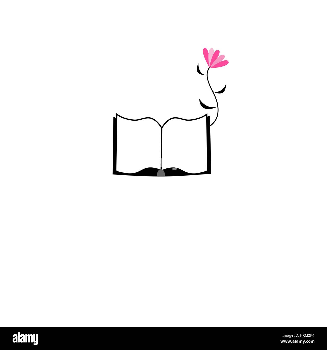 Graphic sign of an open book Stock Vector