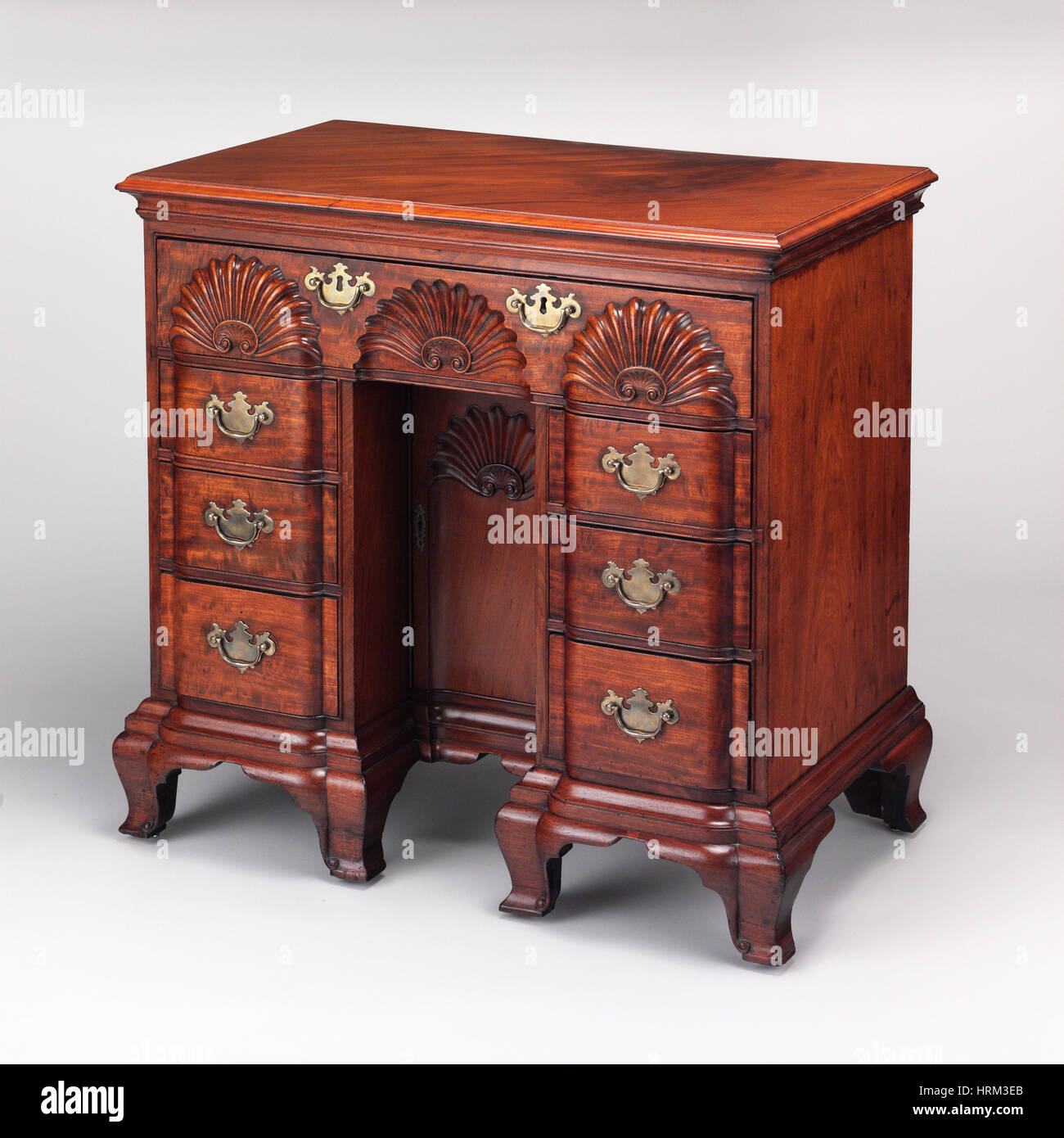 Bureau Table - Attributed to John Townsend Stock Photo