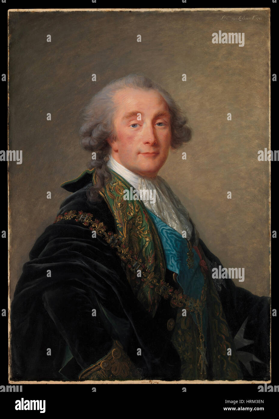 Alexandre Charles Emmanuel de Crussol-Florensac portrait by Elisebeth Louise Vigee Le Brun Stock Photo
