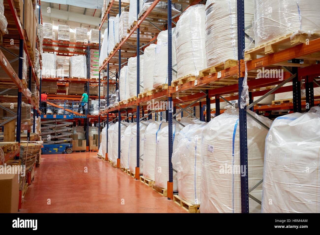 logistics warehouse, pallet storage Stock Photo Alamy