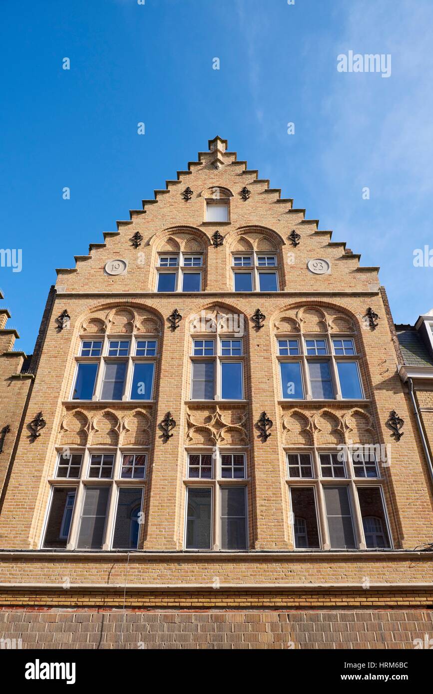 Flemish style homes in Ypres. West Flanders. Belgium Stock Photo Alamy