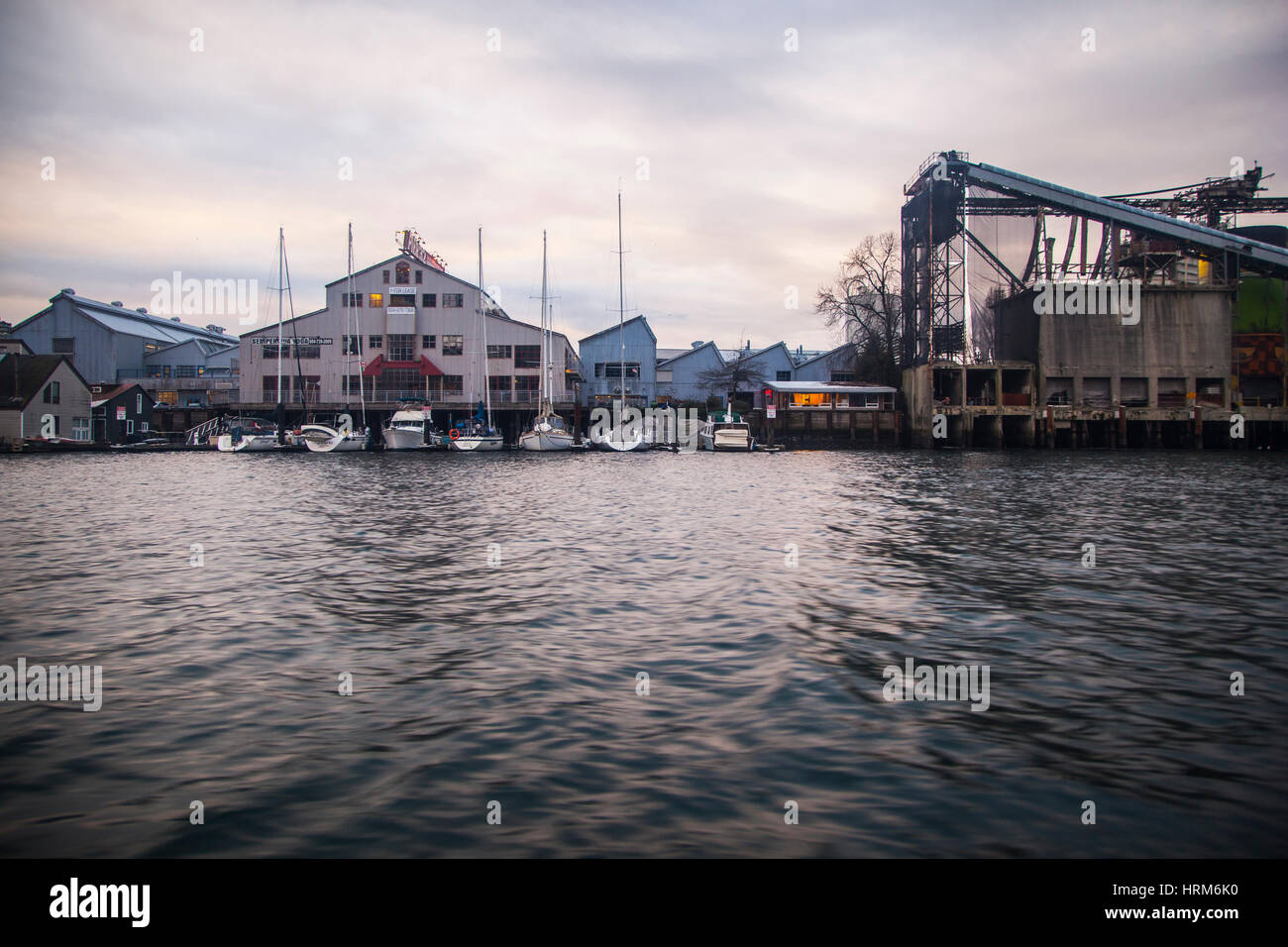 False Creek at sunset, Vancouver, British Columbia, Canada Stock Photo ...