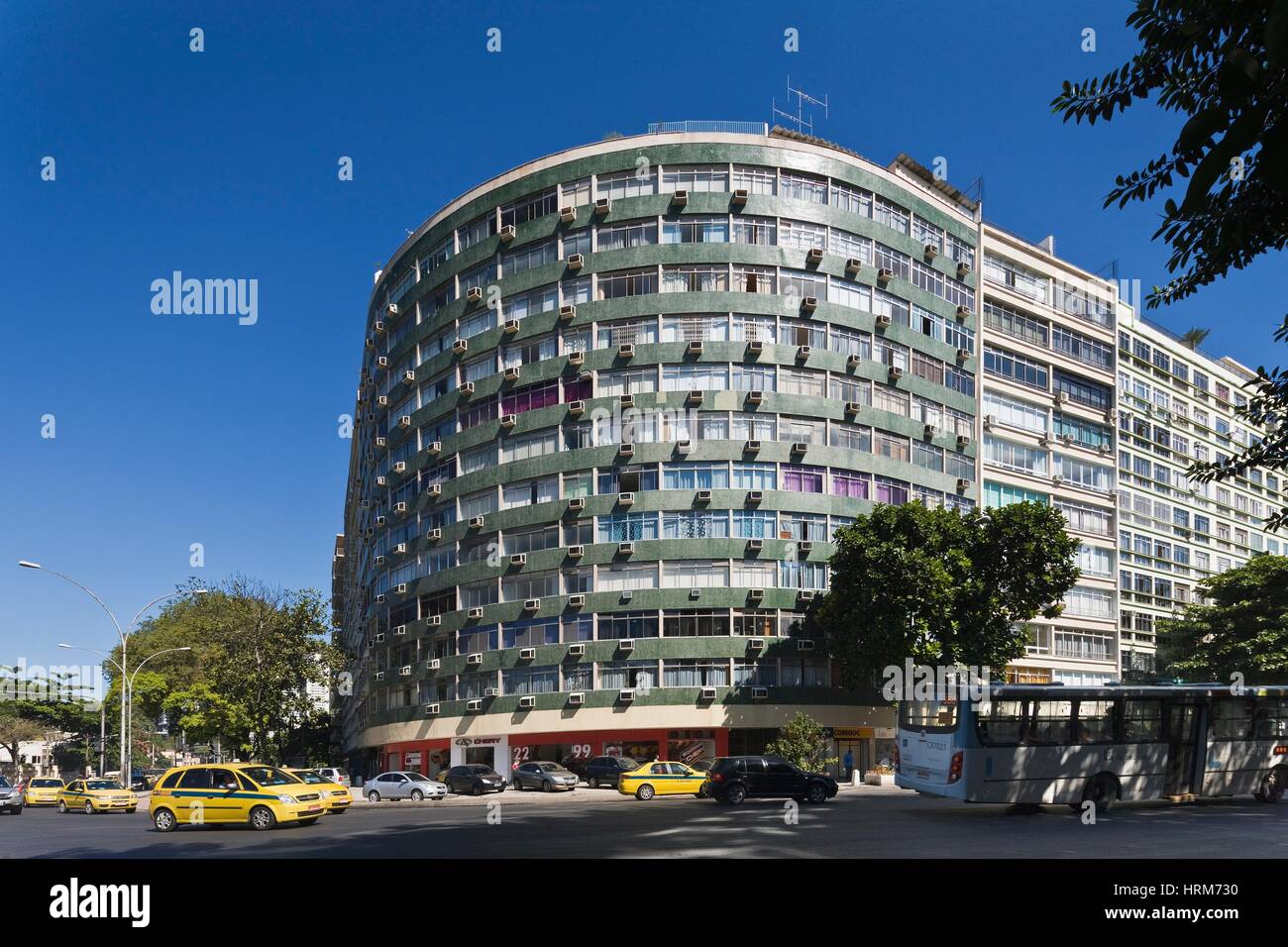 Brazil, Rio de Janeiro. Botafogo, building on Avenida (street) Pasteur Stock Photo