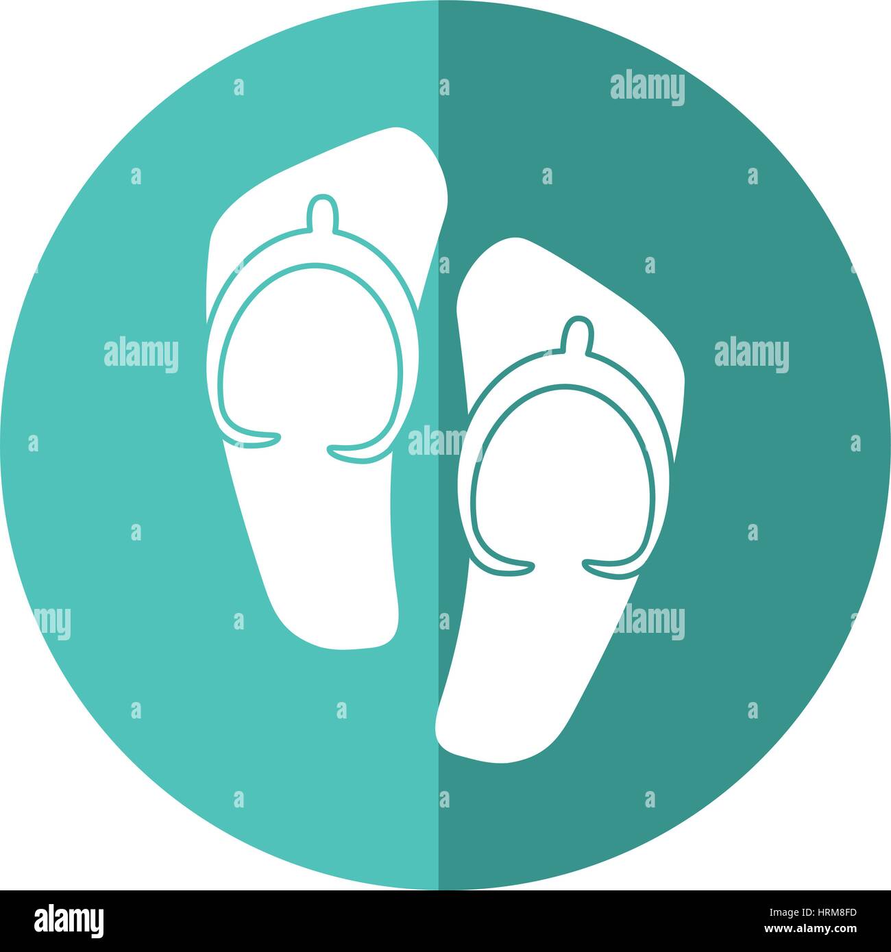 flip flop sandals beach shadow Stock Vector Image & Art - Alamy