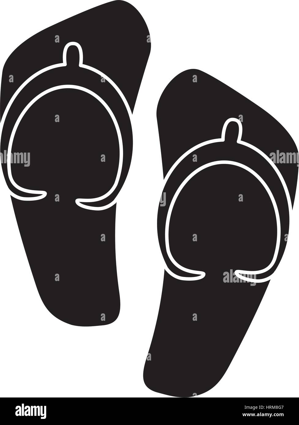 flip flop sandals beach pictogram Stock Vector Image & Art - Alamy