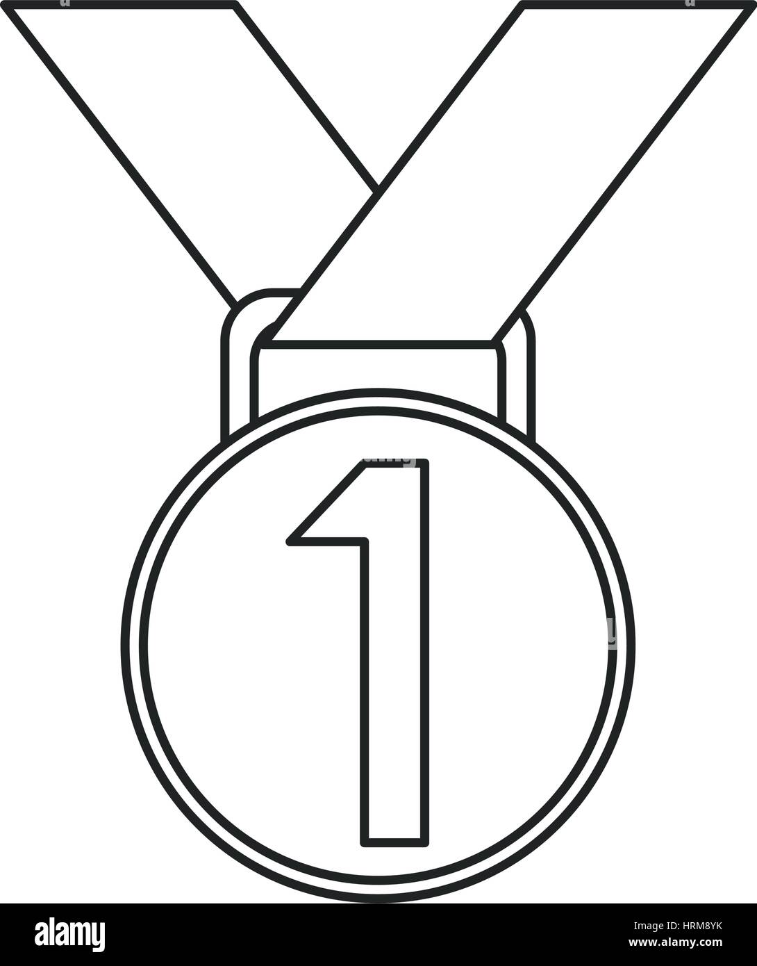 medal award winner sport thin line Stock Vector Image & Art - Alamy