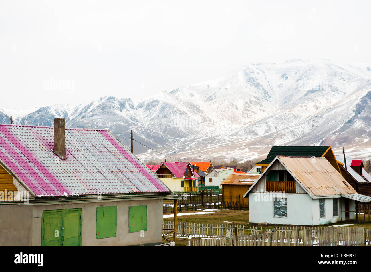 Small Village - Mongolia Stock Photo