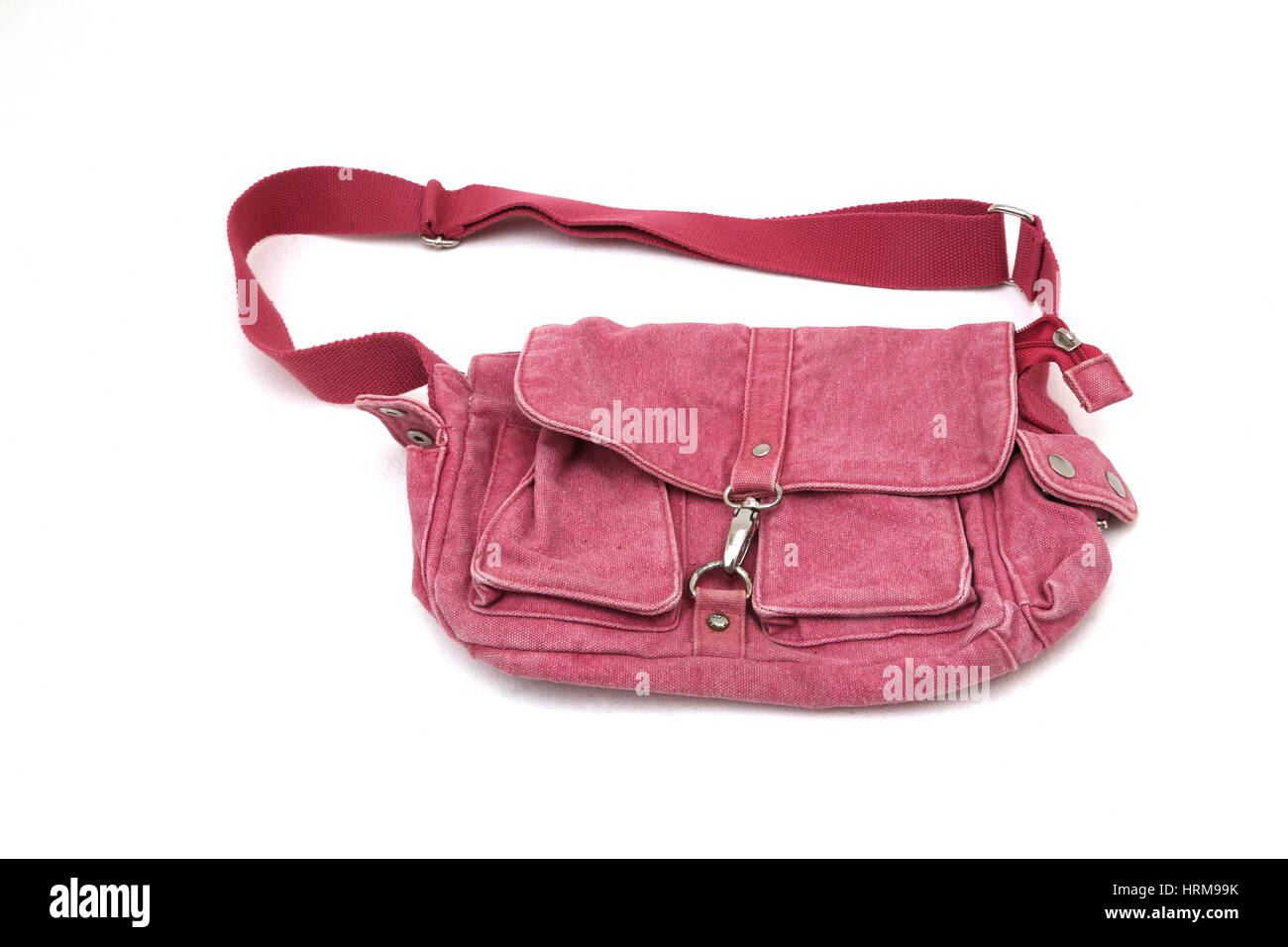 Pink Corduroy Handbag Stock Photo
