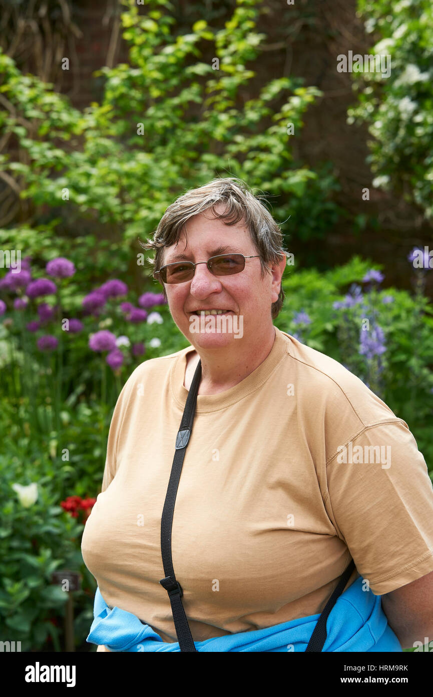 Portrait of Christine Walkden horticultural lecturer, author and gardener, who has her own television series 'Christine's Garden'. Stock Photo
