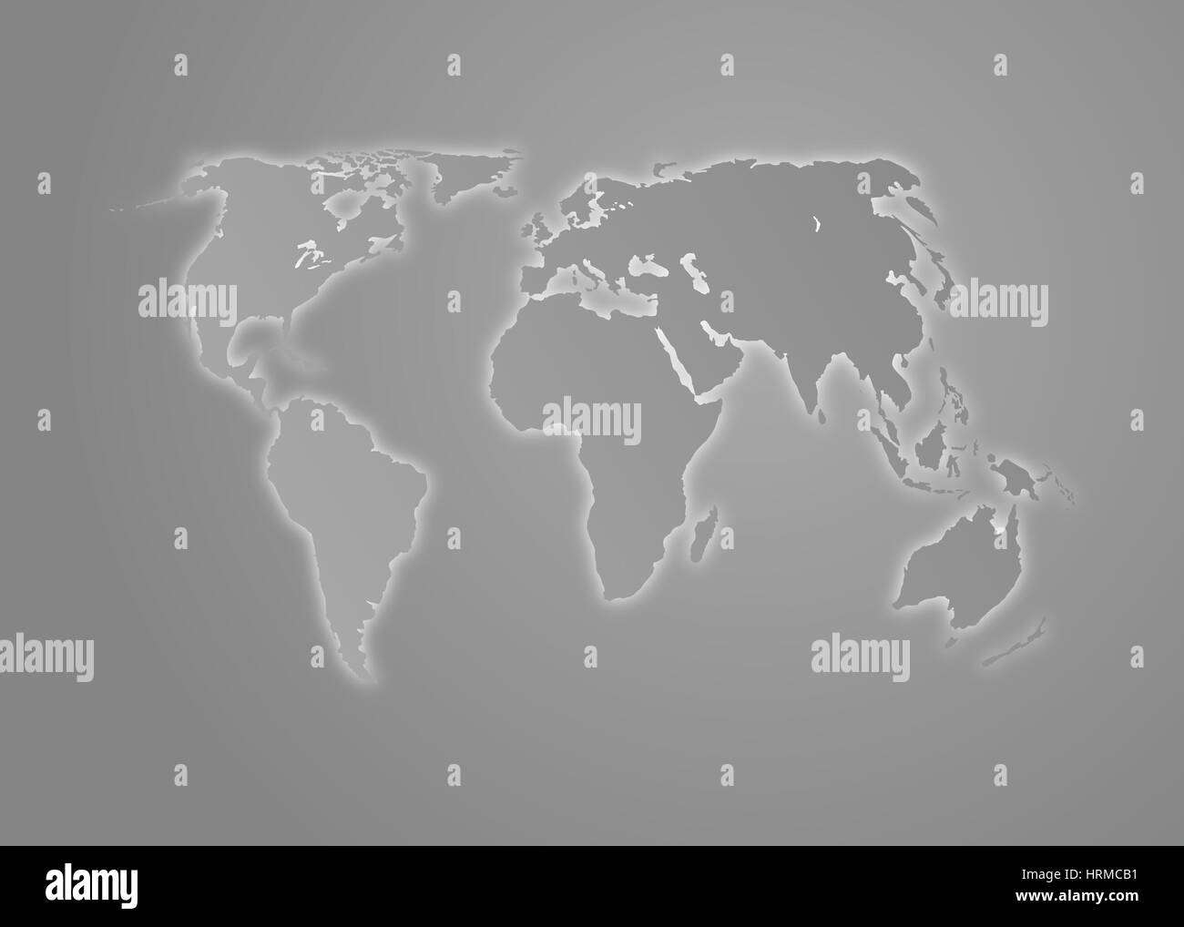 world map on grey background Stock Photo Alamy