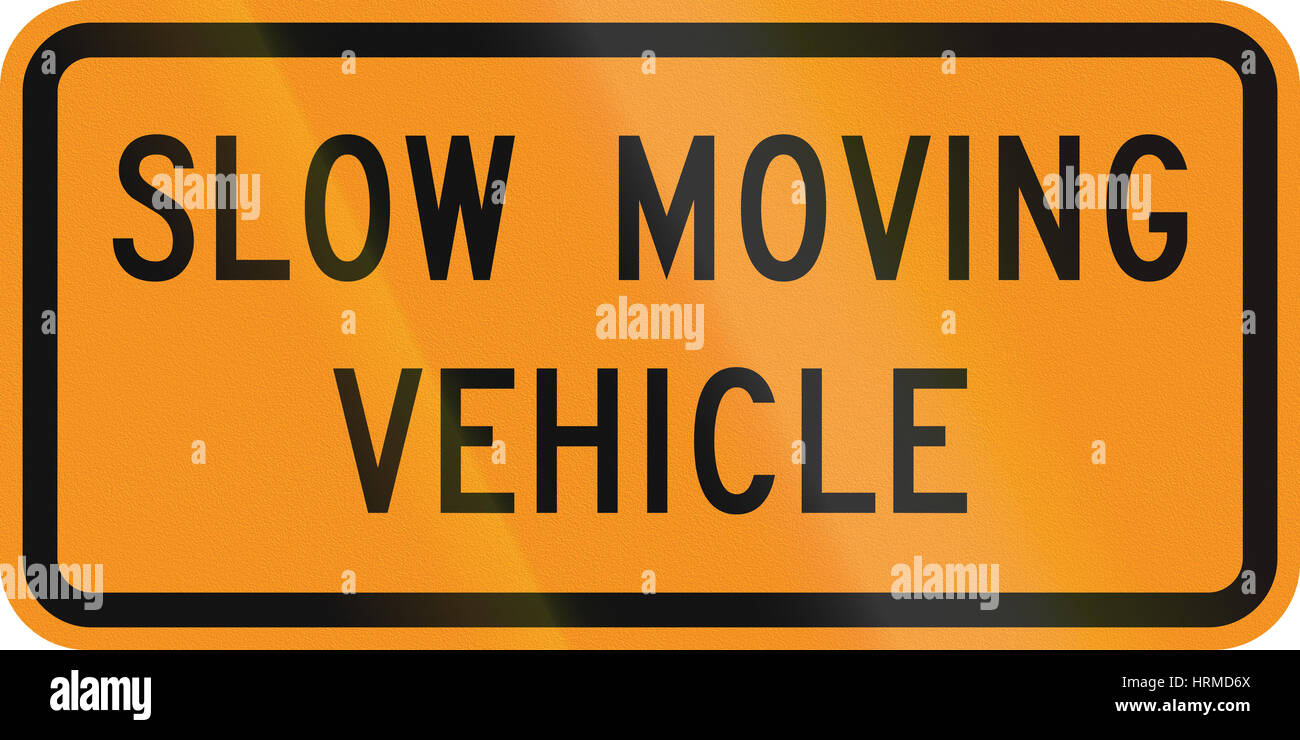 United States MUTCD road sign Slow moving vehicle Stock Photo Alamy
