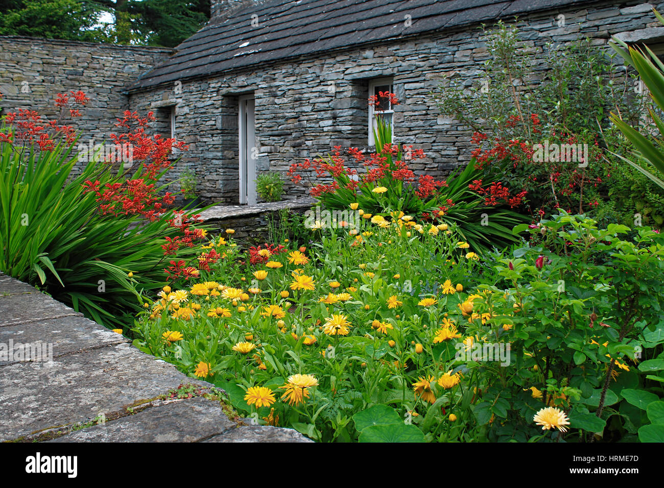 Bunratty Folk park village in county Clare, popular tourist attraction - Ireland Stock Photo