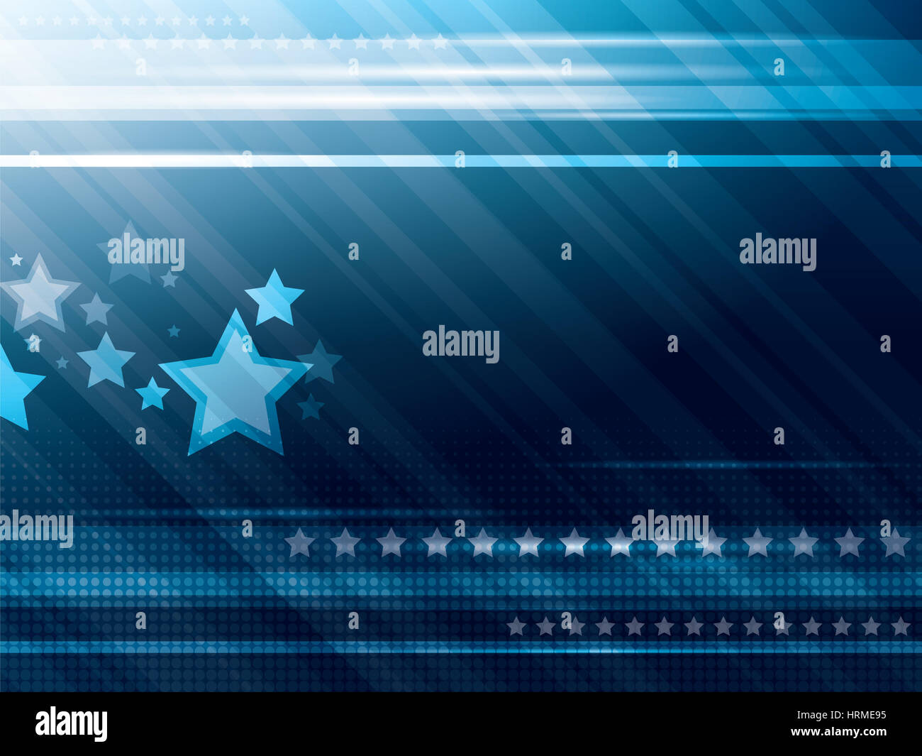 Abstract blue background with stars vector illustration Stock Photo - Alamy