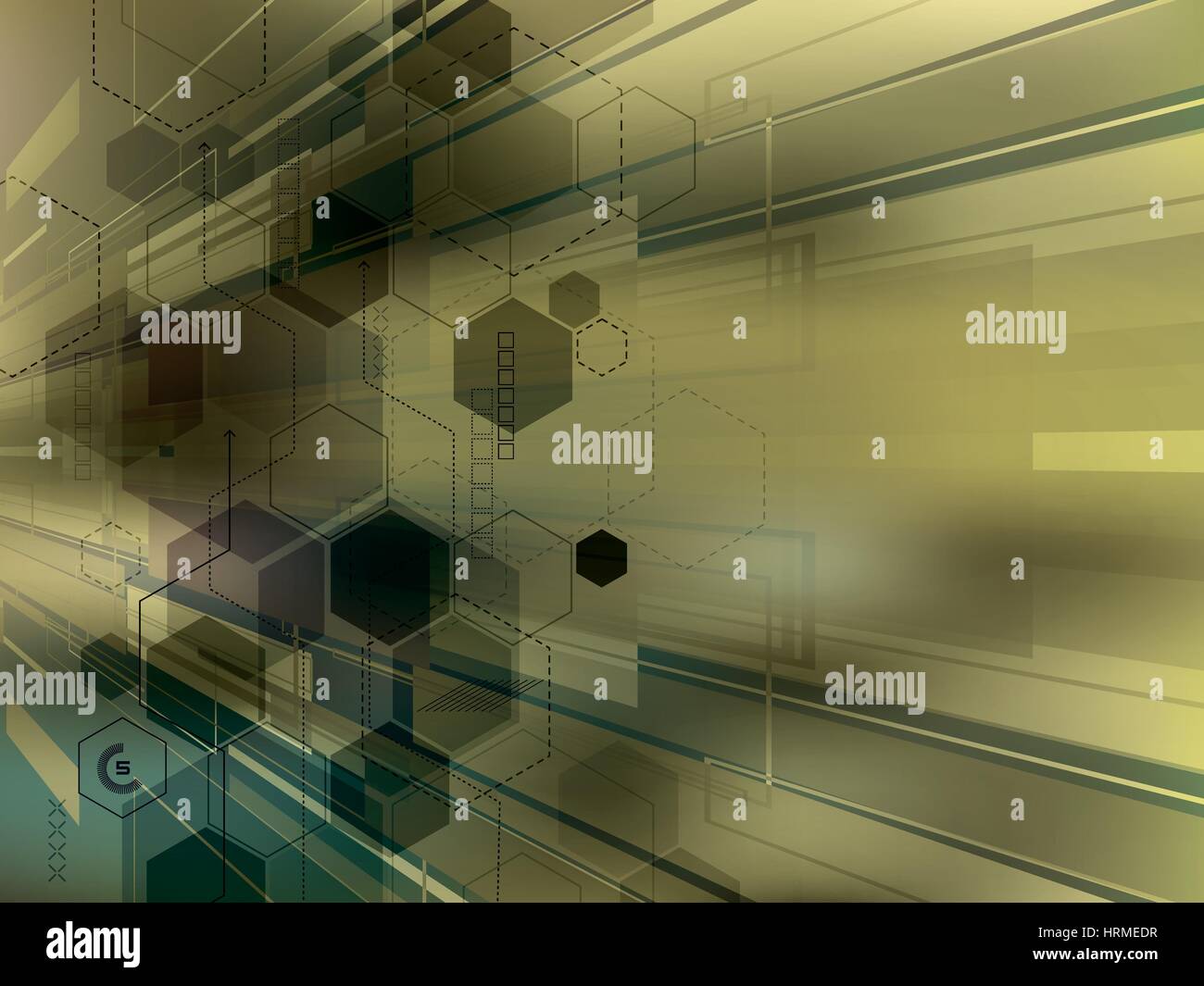 abstract technology background vector with hexagons Stock Vector Image ...