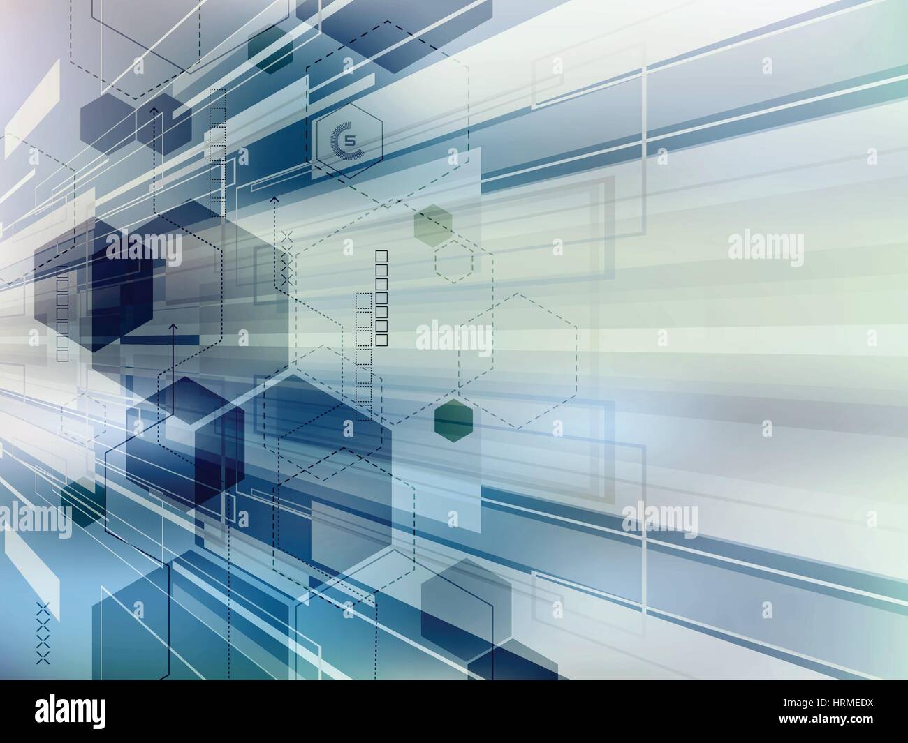 abstract technology background vector with hexagons Stock Vector Image ...